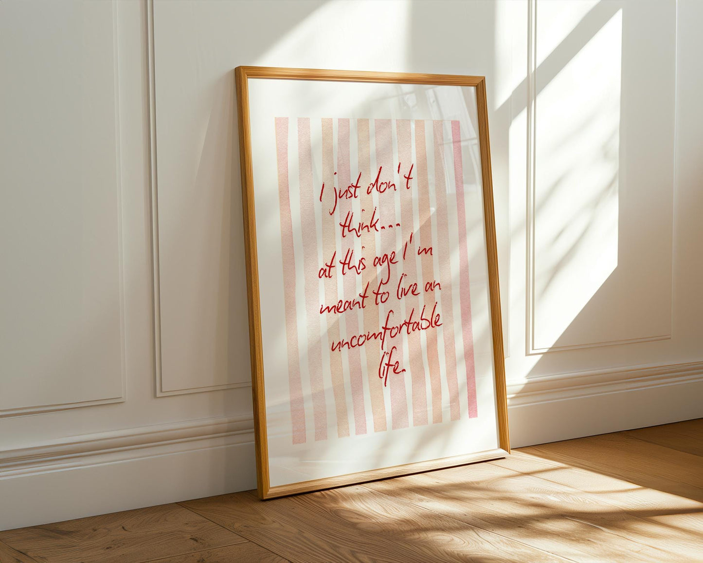 White Lotus Quote Print – “I Just Don’t Think at This Age” – Parker Posey Wall Art – Boho Watercolor TV Poster – Funny TV Quote Decor