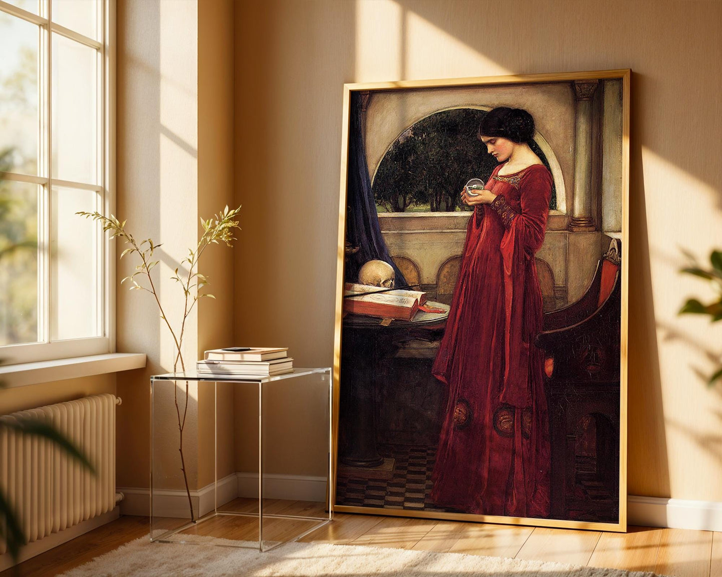 The Crystal Ball - John William Waterhouse - Art Print - Pre-Raphaelite Painting - Victorian Romance Art - Wall Decor - Famous Artwork