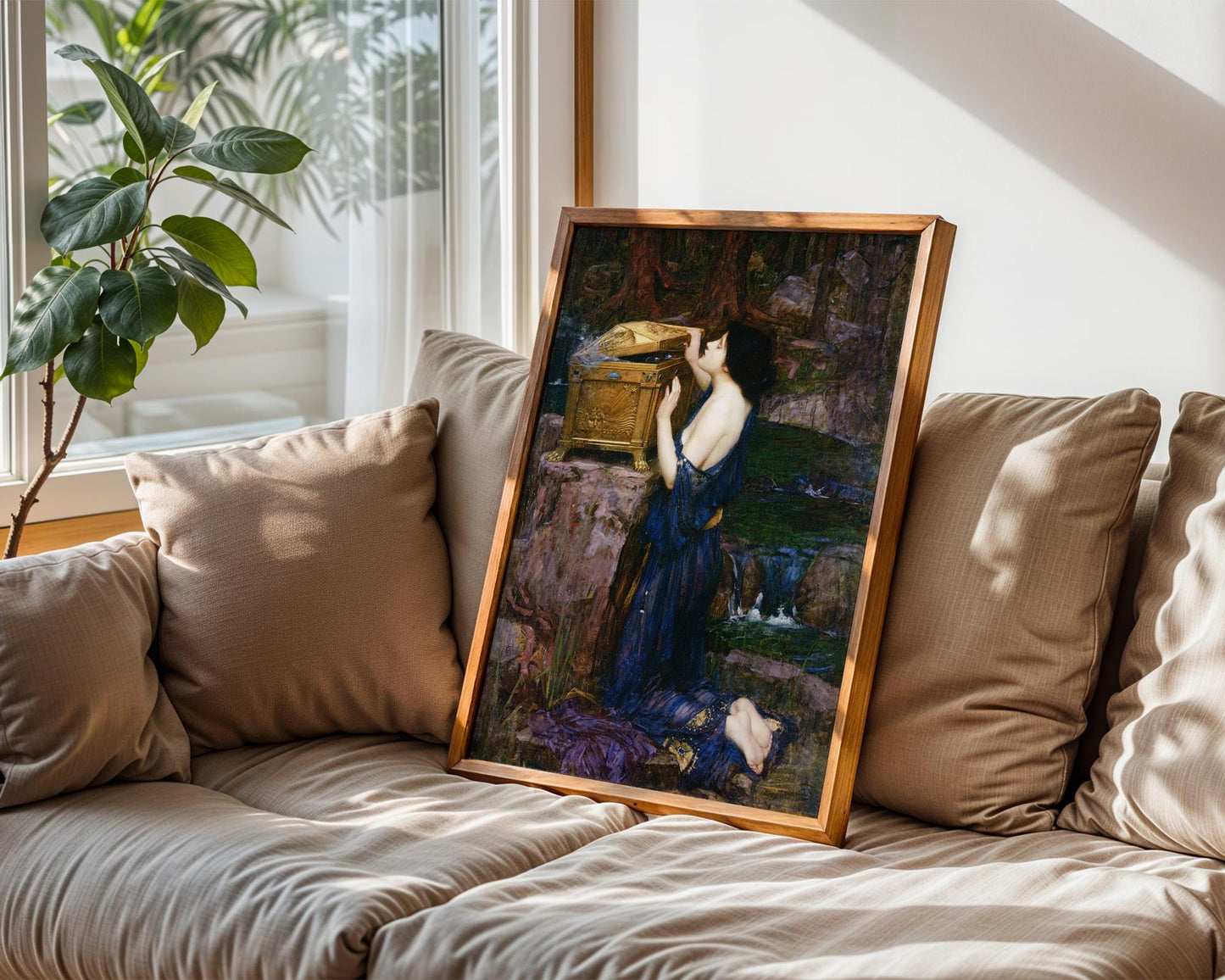 Pandora - John William Waterhouse - Pandoras Box - Art Print - Pre-Raphaelite Painting - Victorian Romance Art - Wall Decor - Famous Artwork