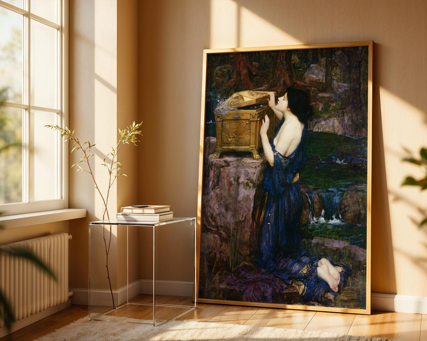 Pandora - John William Waterhouse - Pandoras Box - Art Print - Pre-Raphaelite Painting - Victorian Romance Art - Wall Decor - Famous Artwork