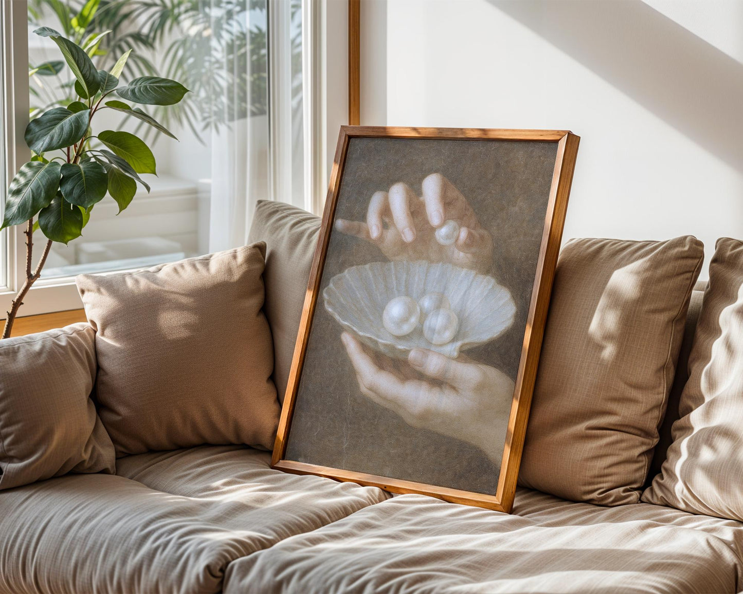 Hands with Pearls - Inspired by Pierre Mignard - Art Print - Baroque Painting - French Classical Art - Wall Decor - 17th Century Style