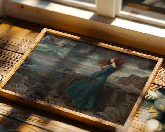 Miranda – The Tempest - John William Waterhouse - Art Print - Pre-Raphaelite Painting - Victorian Romance Art - Wall Decor - Famous Artwork