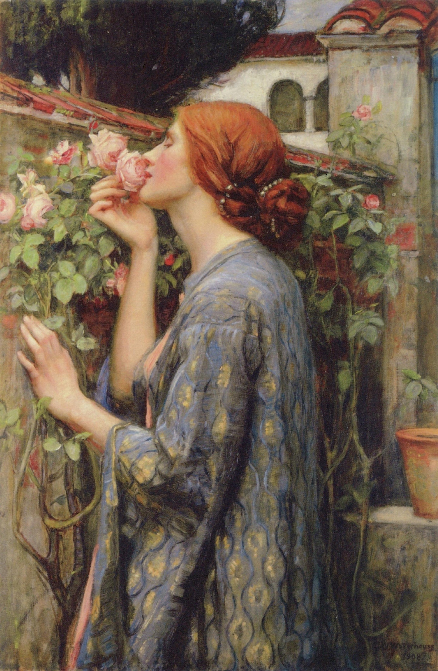The Soul of the Rose - John William Waterhouse - Art Print - Pre-Raphaelite Painting - Victorian Romance Art - Wall Decor - Famous Artwork