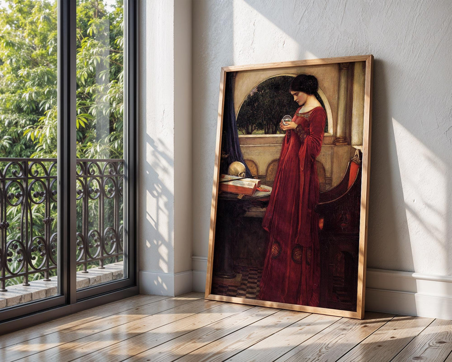 The Crystal Ball - John William Waterhouse - Art Print - Pre-Raphaelite Painting - Victorian Romance Art - Wall Decor - Famous Artwork