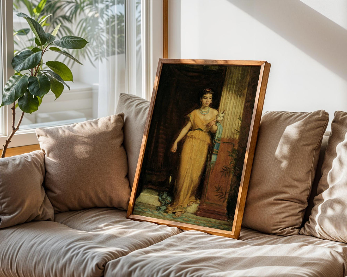 La Fileuse - John William Waterhouse - Art Print - Pre-Raphaelite Painting - Victorian Romance Art - Wall Decor - Famous Artwork