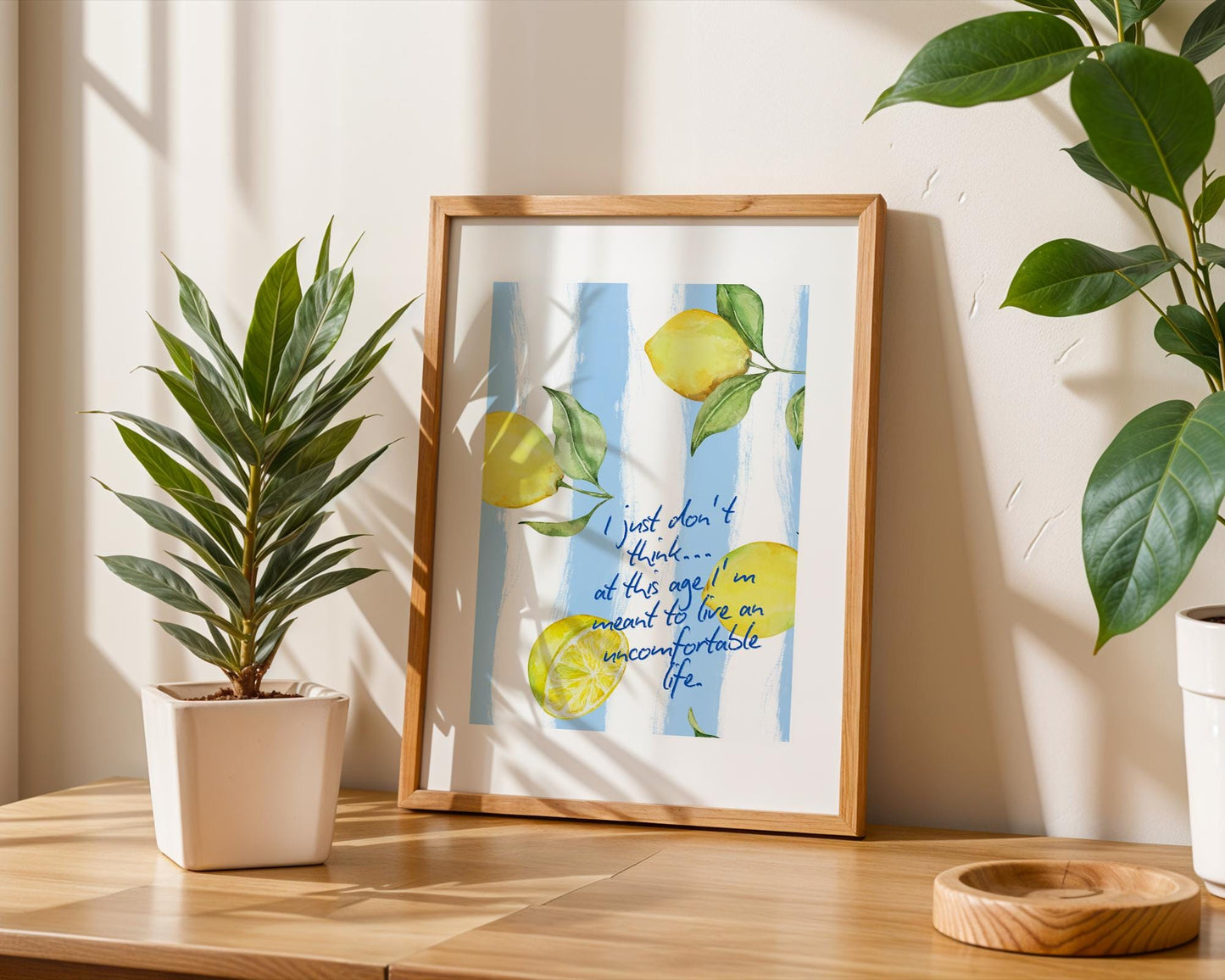 White Lotus Quote Print - Parker Posey Inspired Wall Art - 'I Just Don't Think at This Age' - Boho Watercolor Poster - TV Show Quote Decor