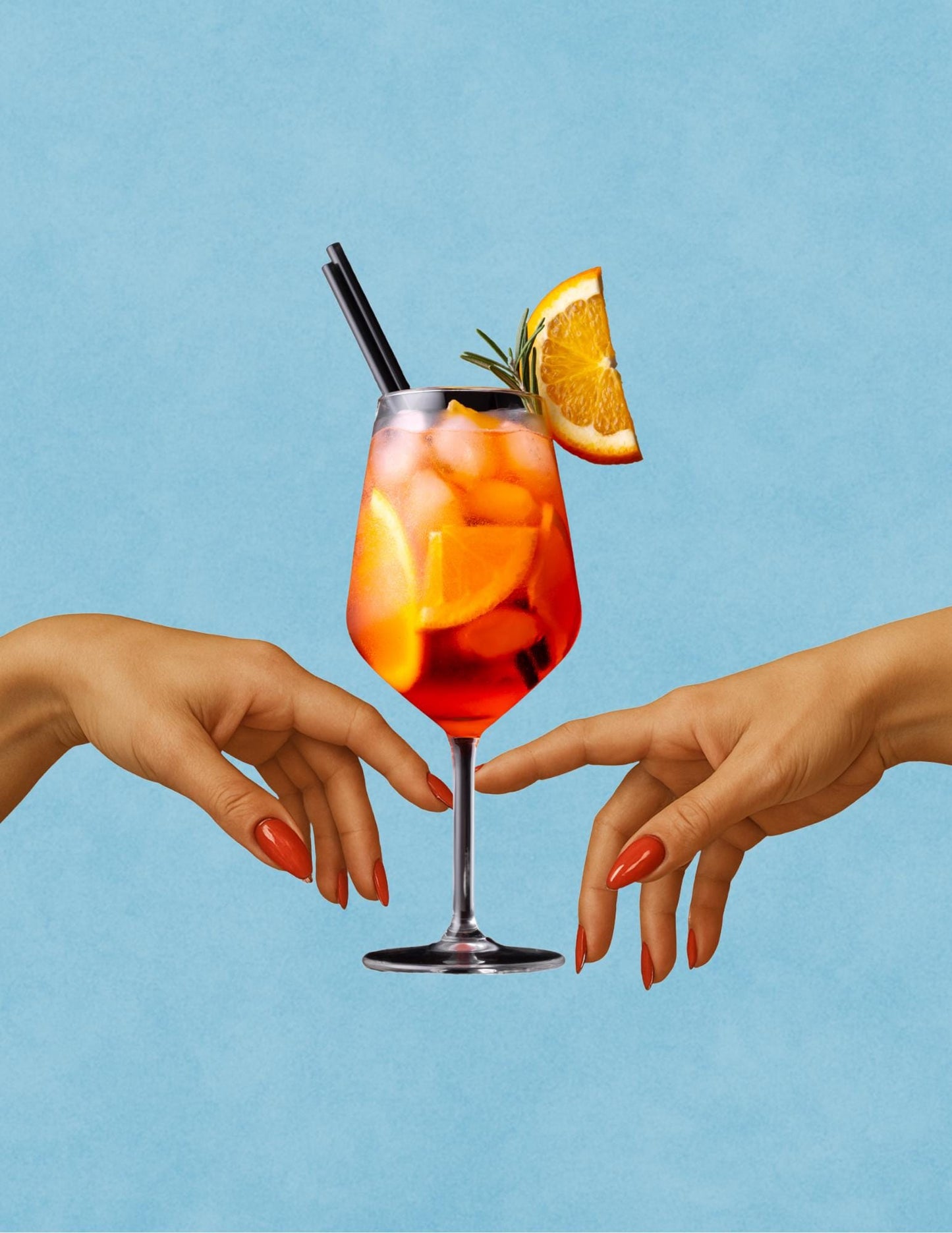 Aesthetic Cocktail Art Print - Aperol Spritz Wall Decor - Modern Bar Cart Art - Orange Drink Poster - Summer Beverage Print - Minimalist Art