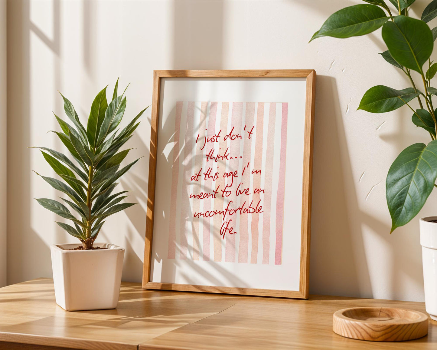 White Lotus Quote Print – “I Just Don’t Think at This Age” – Parker Posey Wall Art – Boho Watercolor TV Poster – Funny TV Quote Decor