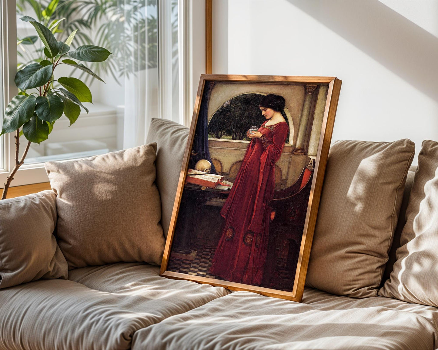 The Crystal Ball - John William Waterhouse - Art Print - Pre-Raphaelite Painting - Victorian Romance Art - Wall Decor - Famous Artwork