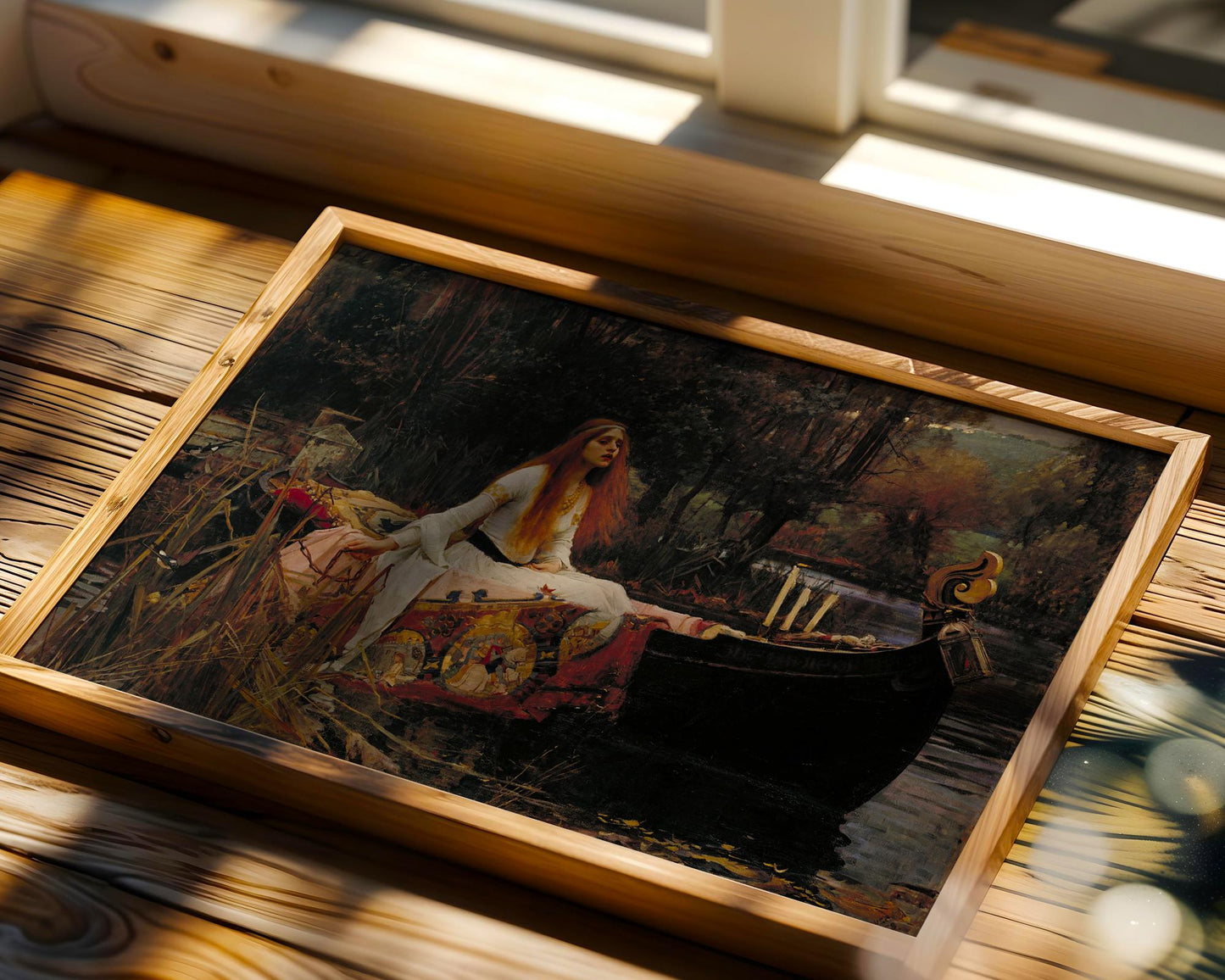 The Lady of Shalott - John William Waterhouse - Art Print - Pre-Raphaelite Painting - Victorian Romance Art - Wall Decor - Famous Artwork