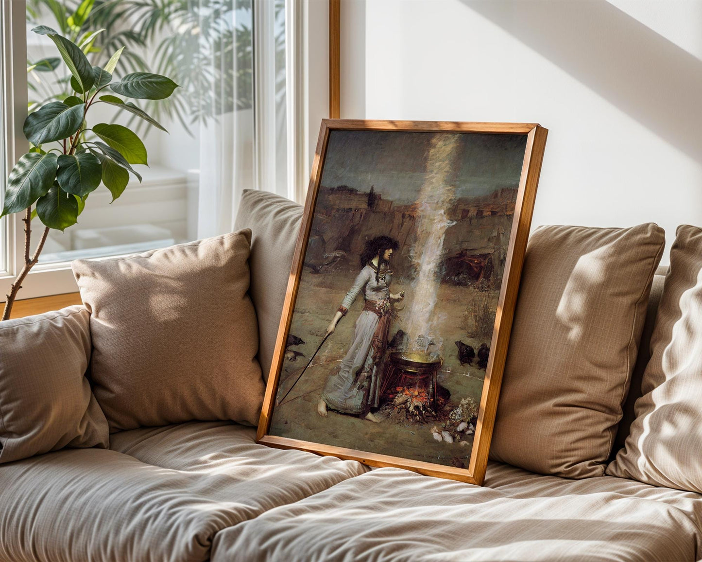 The Magic Circle - John William Waterhouse - Art Print - Pre-Raphaelite Painting - Victorian Romance Art - Wall Decor - Famous Artwork