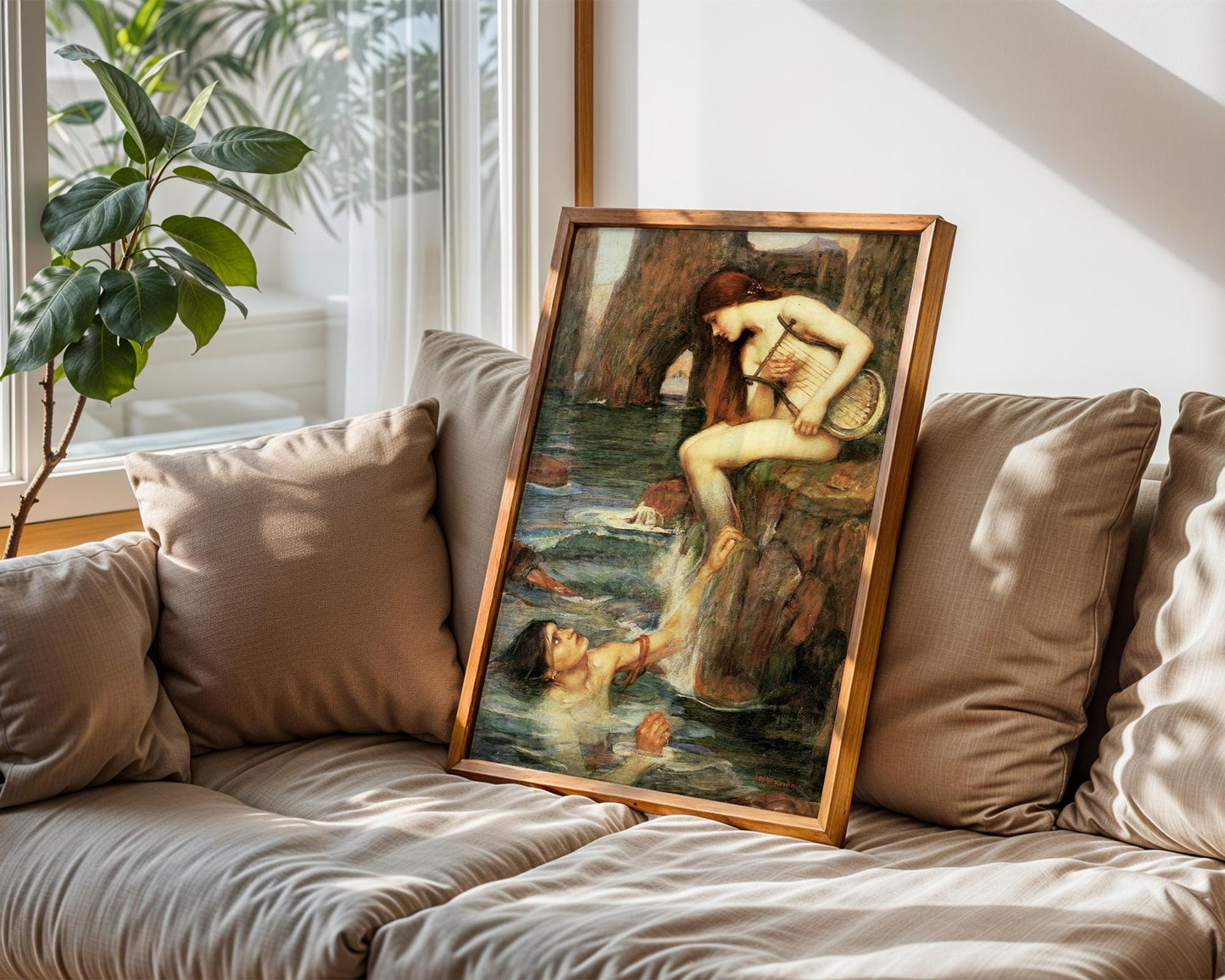 The Siren - John William Waterhouse - Art Print - Pre-Raphaelite Painting - Victorian Romance Art - Wall Decor - Famous Artwork