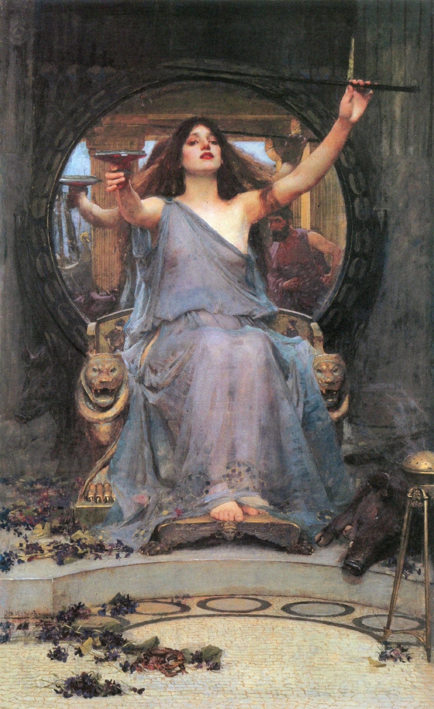 Circe Offering The Cup To Odysseus- John William Waterhouse - Art Print - Pre-Raphaelite Painting -Romance Art - Wall Decor - Famous Artwork