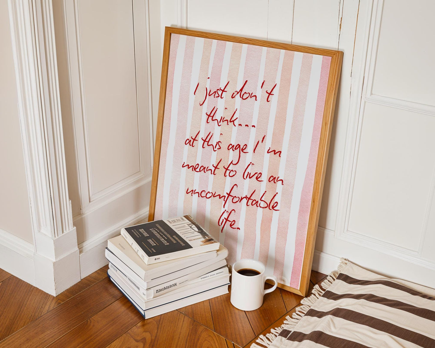 White Lotus Quote Print – “I Just Don’t Think at This Age” – Parker Posey Wall Art – Boho Watercolor TV Poster – Funny TV Quote Decor
