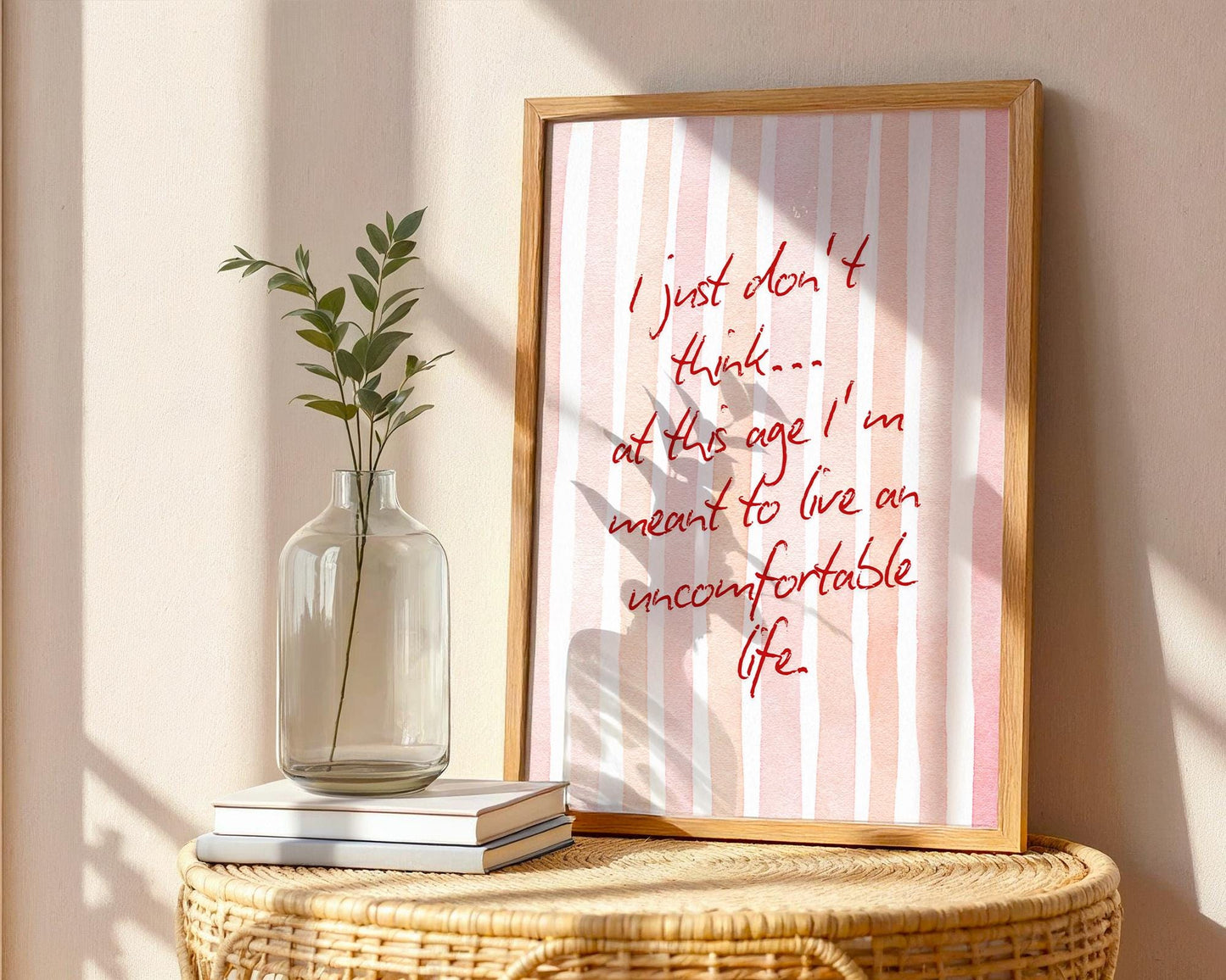 White Lotus Quote Print – “I Just Don’t Think at This Age” – Parker Posey Wall Art – Boho Watercolor TV Poster – Funny TV Quote Decor