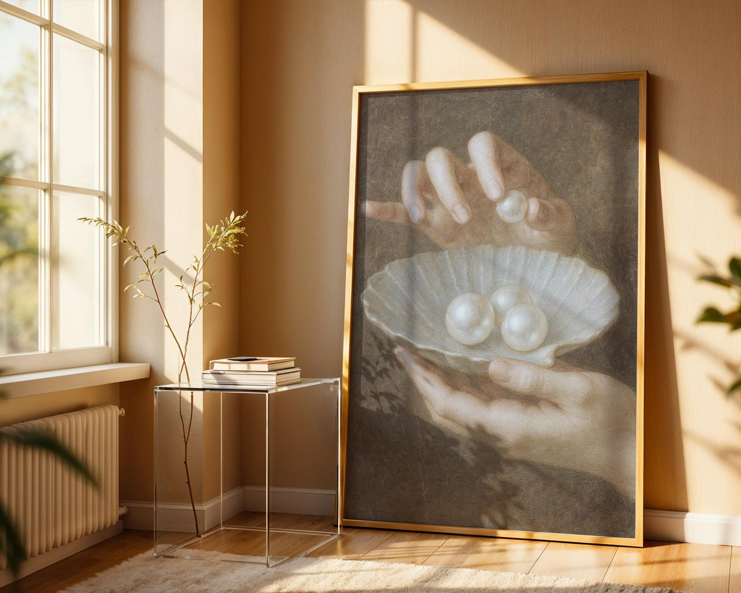 Hands with Pearls - Inspired by Pierre Mignard - Art Print - Baroque Painting - French Classical Art - Wall Decor - 17th Century Style