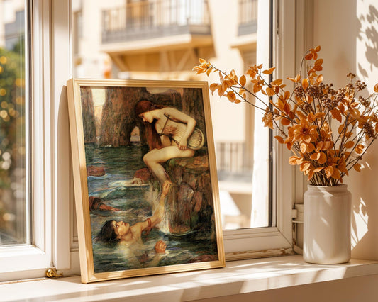 The Siren - John William Waterhouse - Art Print - Pre-Raphaelite Painting - Victorian Romance Art - Wall Decor - Famous Artwork