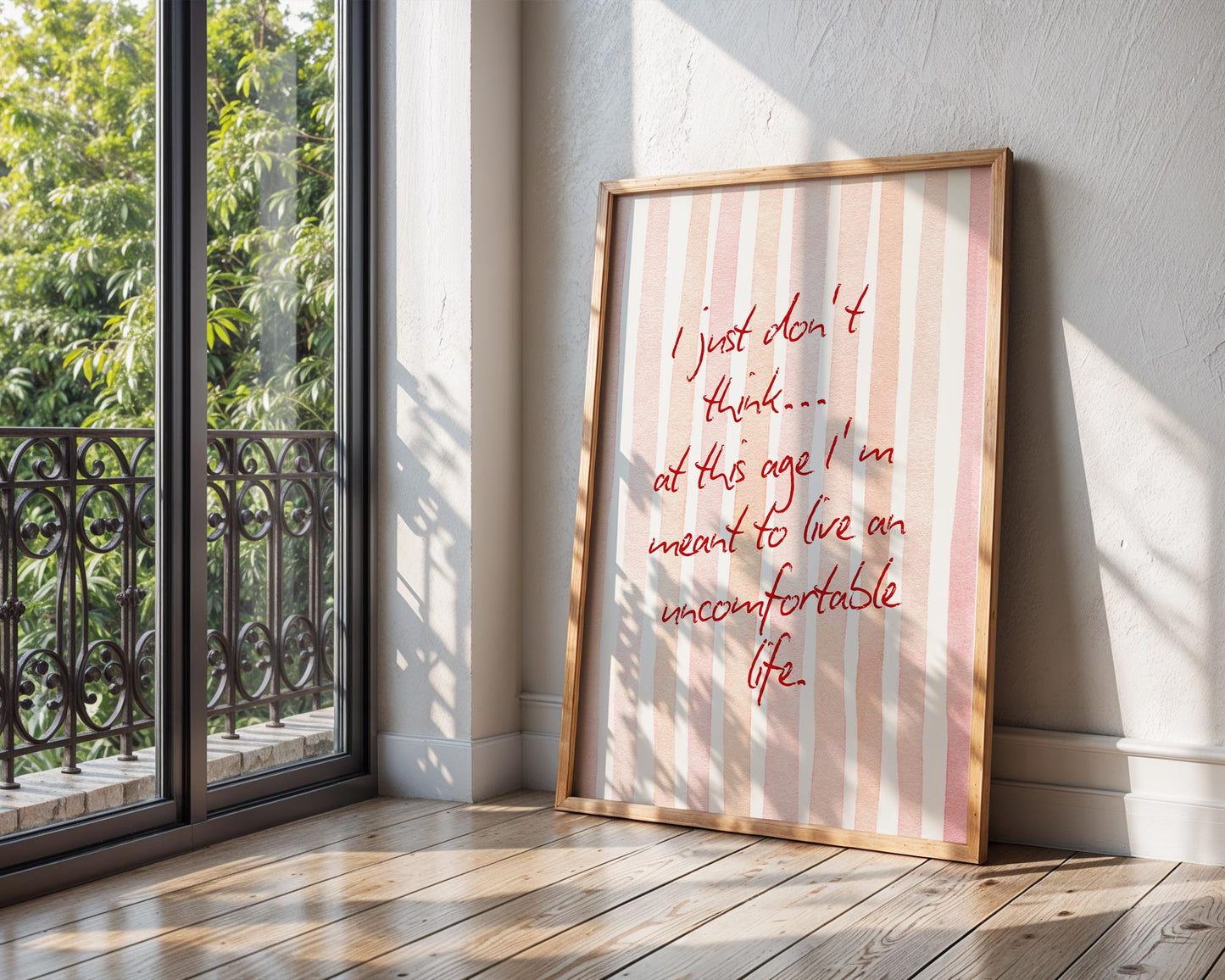 White Lotus Quote Print – “I Just Don’t Think at This Age” – Parker Posey Wall Art – Boho Watercolor TV Poster – Funny TV Quote Decor